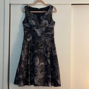 Women's Floral Black Dress